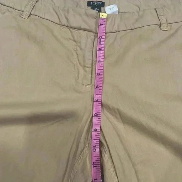 [US14] J.Crew WMN  City Fit Linen Blend Yellow Chino Pants - Picture 4 of 5